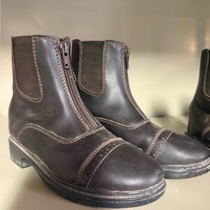 Kids Brown Leather Equestrian Boots